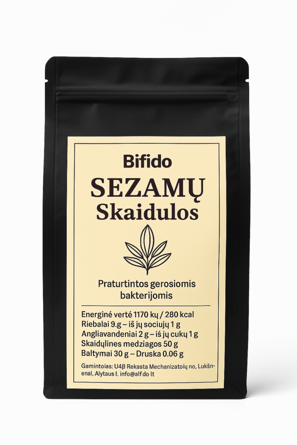 Bifido SEZAMŲ Skaidulos (nualiejintos) 250g.